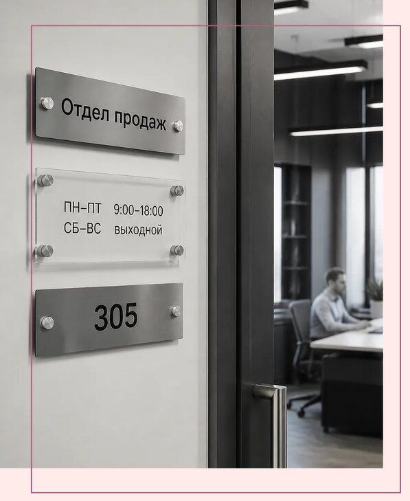 Офисные таблички на дверь в Кизилюрте по цене от 5060 р. | Аванза-Кзт